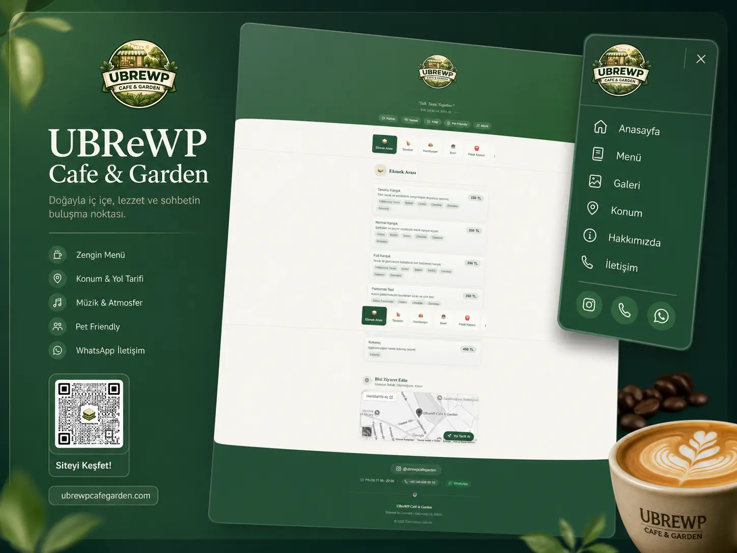 UBrewP Café & Garden QR Menü proje görseli